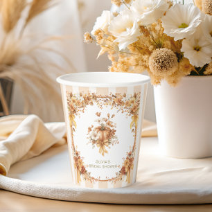 Fall von Liebe Pumpkin-Brautparty Pappbecher