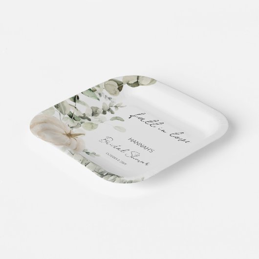 Fall von Liebe Pumpkin-Brautparty Pappteller (Gewinkelt)