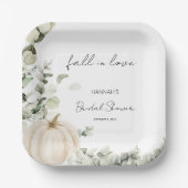 Fall von Liebe Pumpkin-Brautparty Pappteller (Vorderseite)