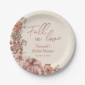 Fall von Liebe Pumpkin-Brautparty Pappteller (Vorderseite)