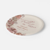 Fall von Liebe Pumpkin-Brautparty Pappteller (Schrägansicht)