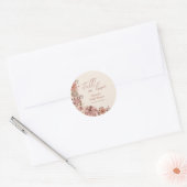 Fall von Liebe Pumpkin-Brautparty Runder Aufkleber (Umschlag)