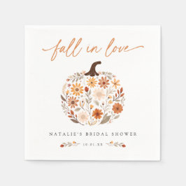 Fall von Liebe Pumpkin-Brautparty Serviette