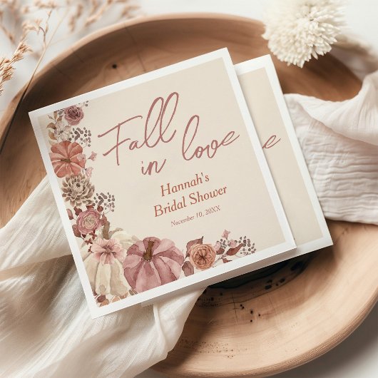 Fall von Liebe Pumpkin-Brautparty Serviette