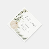 Fall von Liebe Pumpkin-Brautparty Serviette (Ecke)