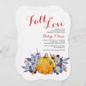 Fall von Liebe Pumpkin Einladung (Vorne/Hinten)
