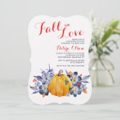 Fall von Liebe Pumpkin Einladung (Stehend Vorderseite)