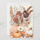 Fall von Liebe Terracotta Pampas Gras Brautparty Einladung (Rückseite)