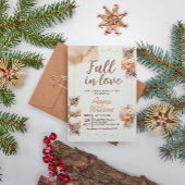 Fall von Liebe Terracotta Pampas Gras Brautparty Einladung