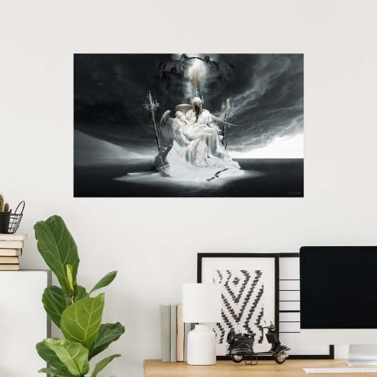 Fall von Lucifer Pieta Poster (Heimbüro)