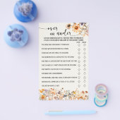 Fall von Wildblumen über oder unter der Duschspiel Flyer (Einzeln)