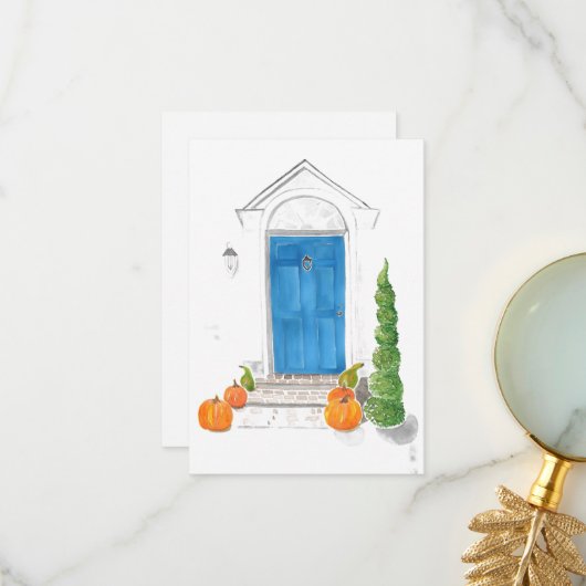 Fall von Zuhause-Notecards Dankeskarte (Vorderseite/Rückseite Beispiel)