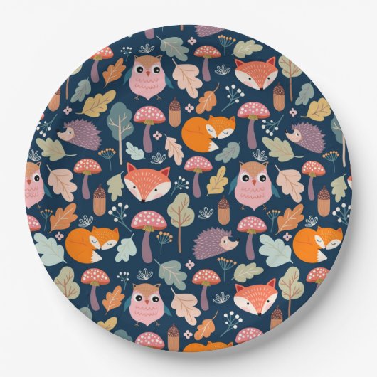 Fall/Wald Pappteller (Vorderseite)