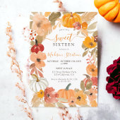 Fall Warm Boho Kürbis Blumenkürbis Sweet 16 Geburt Einladung