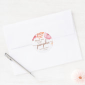 Fall Wassercolor Pumpkin Baby Dusche Runder Aufkleber (Umschlag)