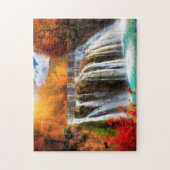 Fall Wasserfall 2 Foto Puzzles Internet Jigsaw Puz (Vertikal)