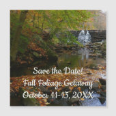 Fall Wasserfall und Bach Save the Date Magnetkarte (Vorderseite)