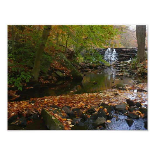 Fall Wasserfall und Creek Pennsylvania Natur Fotodruck (Vorne)
