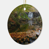 Fall Wasserfall und Creek Pennsylvania Natur Keramikornament (Links)
