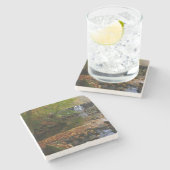 Fall Wasserfall und Creek Pennsylvania Natur Steinuntersetzer (Seitenansicht)