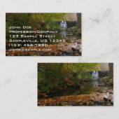 Fall Wasserfall und Creek Pennsylvania Natur Visitenkarte (Vorne/Hinten)