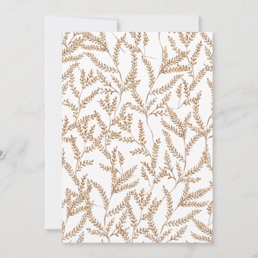 Fall Wasserfarbe Blätter Hochzeit Einladung (Rückseite)