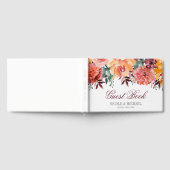 Fall Wasserfarbe Blume Hochzeit Gästebuch (Voll)