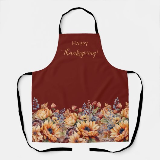 Fall Wasserfarbe Blume Wein farbig Schürze (Vorderseite)