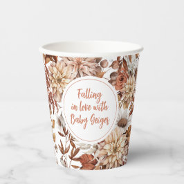 Fall Wasserfarbe Blumenbaby-Dusche Pappbecher