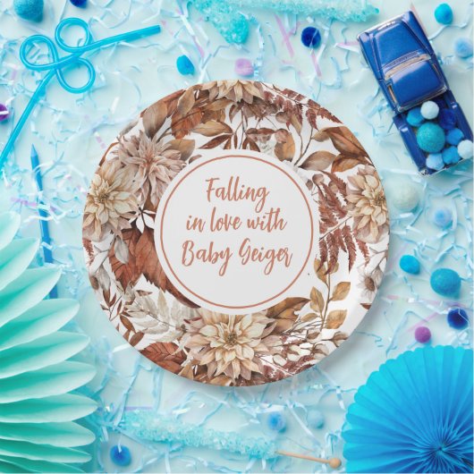 Fall Wasserfarbe Blumenbaby-Dusche Pappteller (Party)