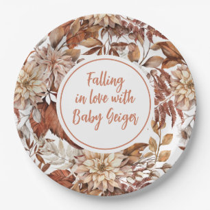 Fall Wasserfarbe Blumenbaby-Dusche Pappteller