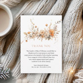 Fall Wasserfarbe Blumenbeerdigung Danke