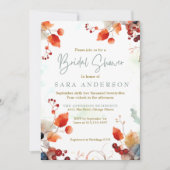 Fall Wasserfarbe Blumendusche Einladung (Vorderseite)