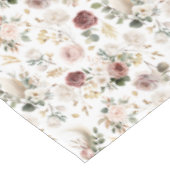 Fall Wasserfarbe Blumendusty Rose Hochzeit Tischdecke (Schrägansicht)