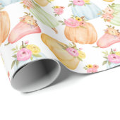 Fall Wasserfarbe Blumenpumpen gepökelt Geschenkpapier (Rolleneckpunkt)