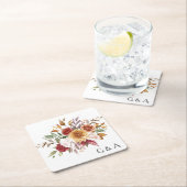Fall Wasserfarbe Botanisch Rechteckiger Pappuntersetzer (Vor Ort)