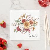 Fall Wasserfarbe Botanisch Serviette (Beispiel)