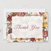 Fall Wasserfarbe Bouquets Hochzeit Dankeschön Kart Dankeskarte (Vorderseite)