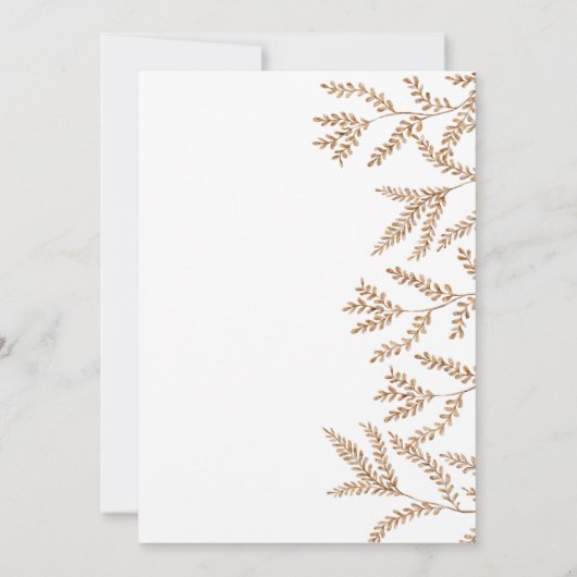 Fall Wasserfarbe Brautparty Einladung (Rückseite)