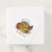 Fall Wasserfarbe Einfaches Cornucopia Elegante Ern Geschenkanhänger (Beispiel)