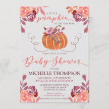 Fall Wasserfarbe Floral Pumpkin Baby Dusche