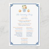 Fall Wasserfarbe Florals und Pumpkins Hochzeit Programm (Rückseite)