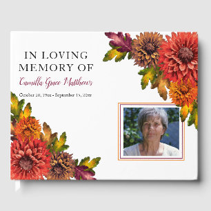 Fall Wasserfarbe Foto Bereavement   Beerdigung Gästebuch