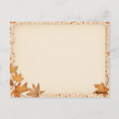 Fall Wasserfarbe - gestürzte Blätter Rahmen - Postkarte (Rückseite)