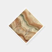 Fall Wasserfarbe Holzkörner Decoupage Napkins Serviette (Ecke)