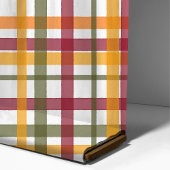 Fall Wasserfarbe Kariertes Muster Stoff