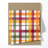 Fall Wasserfarbe Kariertes Muster Stoff