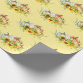 Fall Wasserfarbe Kleine Pumpkins Gelb Geschenkpapier (Ecke)
