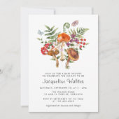 Fall Wasserfarbe Mushroom Babydusche Einladung (Vorderseite)