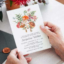 Fall Wasserfarbe Mushroom Babydusche